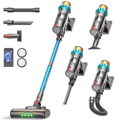 ElecKeys Cordless Vacuum Cleaner, 600W 50000Pa Powerful Vacuum Cleaner, Lightweight Cordless Vacuums with 70Mins Runtime, Anti-Tangle Stick Vacuum Cleaner for Hardwood Floor, Carpet, Pet Hair