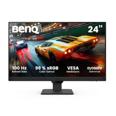 BenQ GW2490E 24 Inch Eye-care Gaming Monitor, 100Hz, 1920x1080p, IPS, 2X HDMI, DisplayPort, Built-in Speakers, Wall Mount, Adaptive Brightness, Thin Bezel