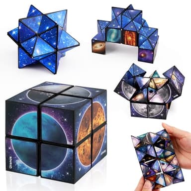 6 7 8 9 10 11 Year Old Boy Gifts: Infinity Cubes Fidget Toys for Kids Age 8-12 Birthday Presents for Girls Boys Autism Travel Magic Cube for Children Space Solar System Fidget Puzzles Smart Games Toy